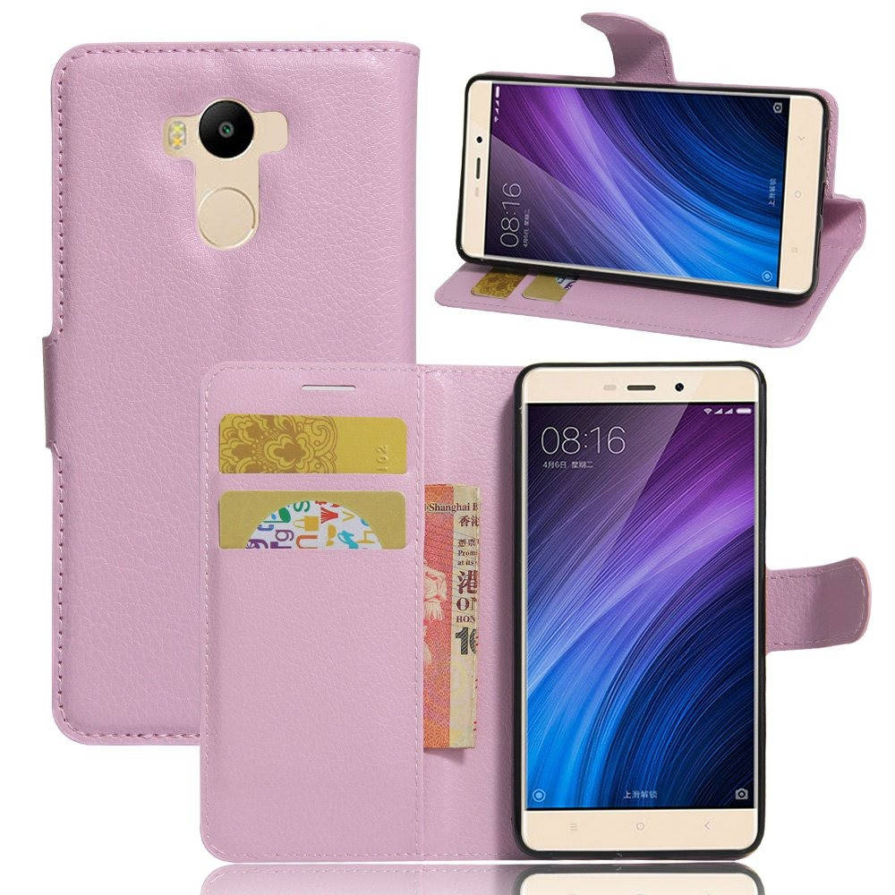 

Чехол-книжка Litchie Wallet для Xiaomi Redmi 4 / Redmi 4 Prime Светло-розовый