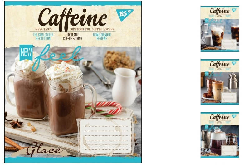 

Тетрадь для записей А5/48 линия YES CAFFEINE, 10шт/упак., 764779