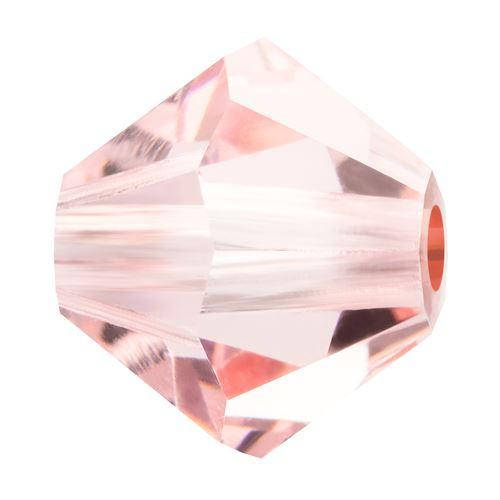 

Хрустальные биконусы Preciosa (Чехия) 4 мм Light Rose, Розовый