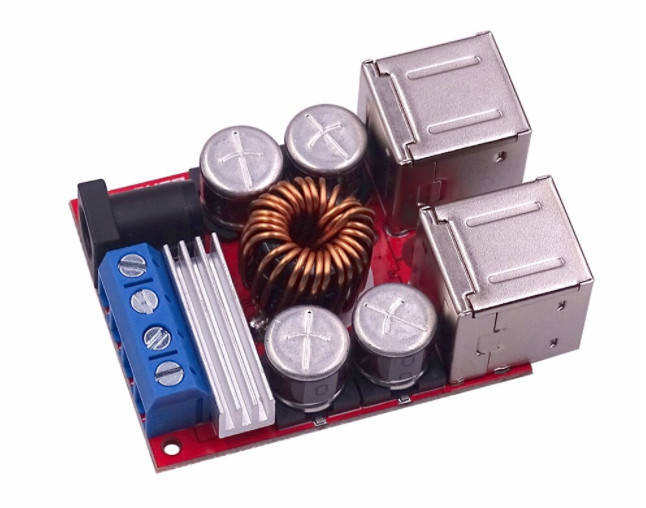 

DC-DC понижающий преобразователь, Зарядка 8-35V /4 x USB 5V 8A