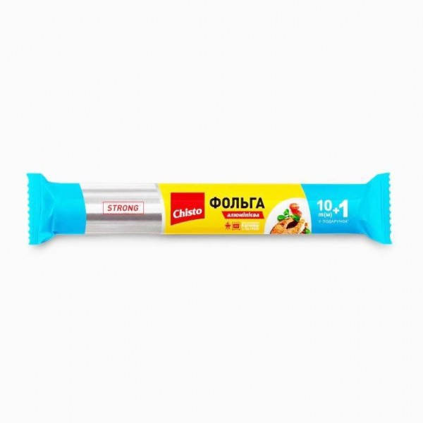

Фольга алюминиевая Chisto Strong крепкая, 10+1 м