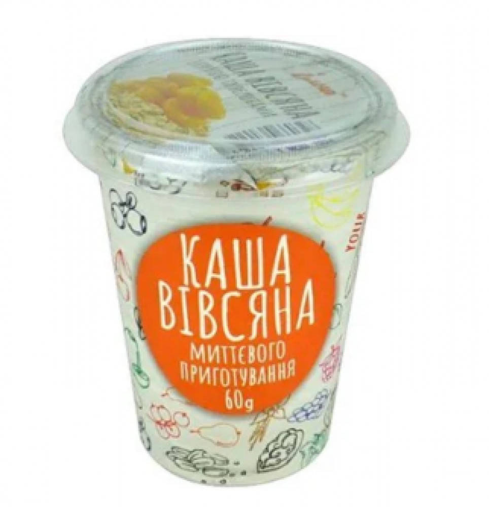 

Каша быстрого приготовления овсянка с курагой и сливками Илна 60 г