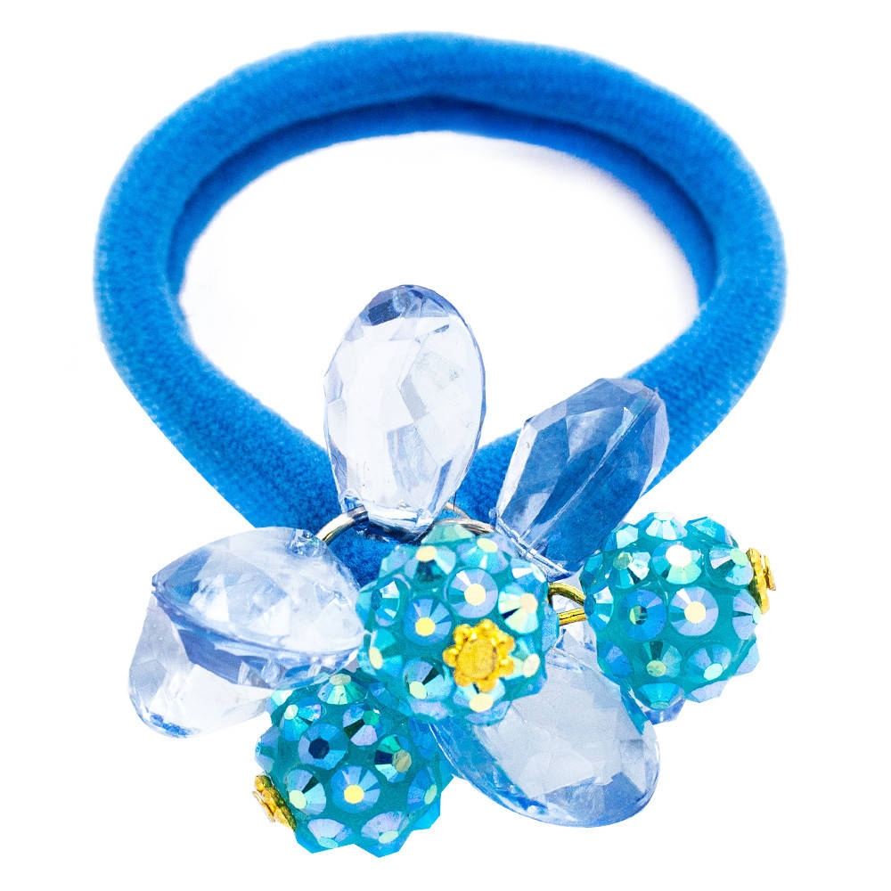 

Резинка для волос, тканевая, с бусинами