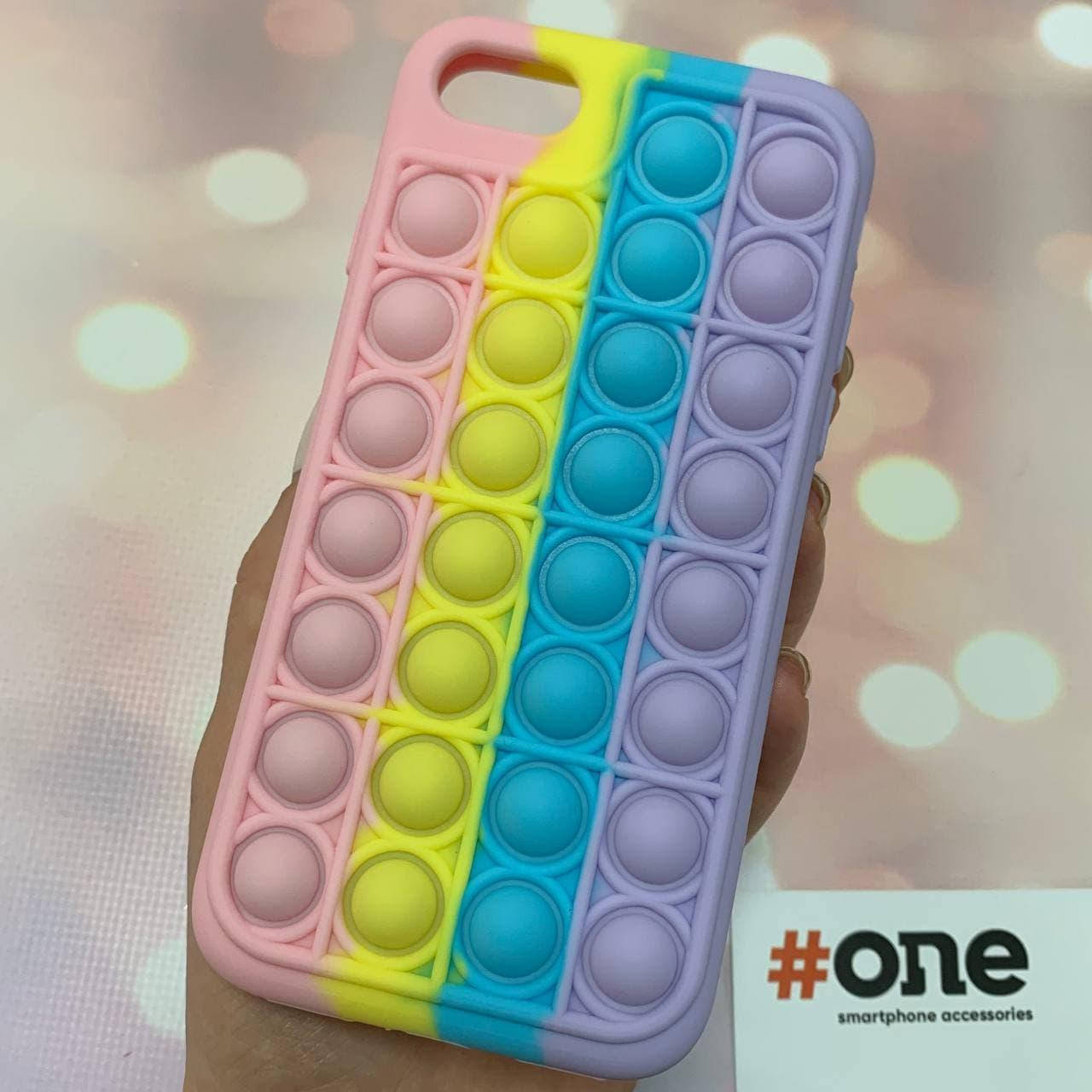 

Чехол для iPhone 7 Pop it антистресс силиконовый чехол поп ит на айфон 7 розовый сиреневый