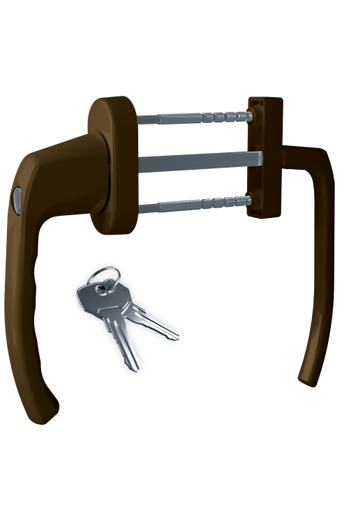 

Дверная ручка (Балконный гарнитур) Astex ANTEY BHS 2/3 коричневый (РАЛ 8019)