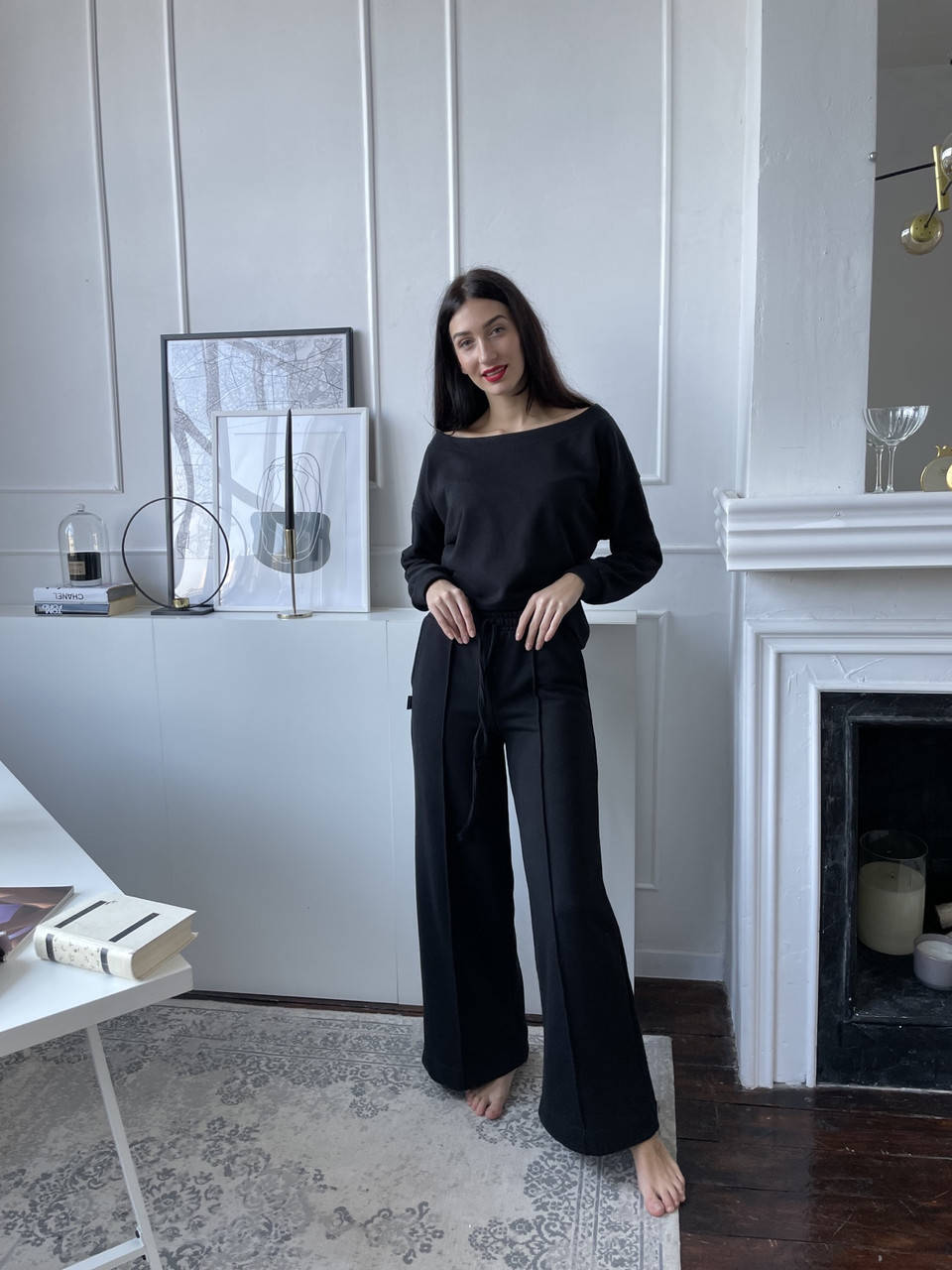 

Женский весенний черный костюм (NM-11TL) S/M