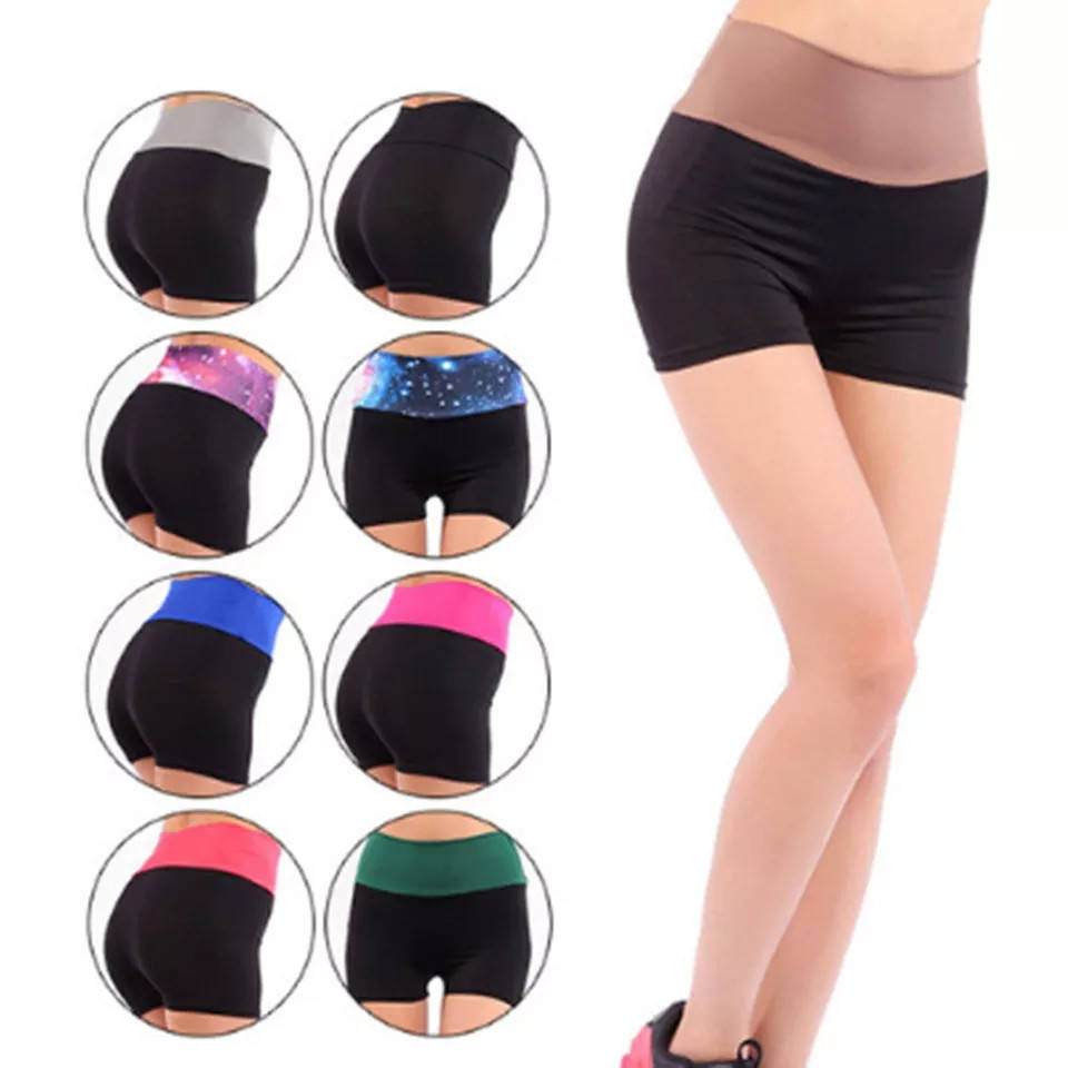 

Шорты с высокой талией, укороченные, женские, пляжные, спортивные Размер 42-44 Синие, зеленые, розовые