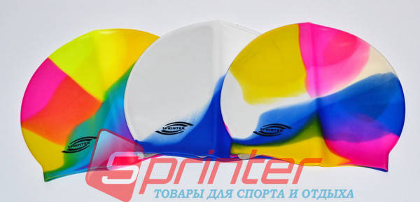 

Шапочка для плавания силикон SPRINTER радужная.SB