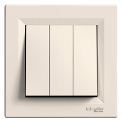 

Выключатель трехклавишный Schneider Electric Asfora крем (EPH2100123)