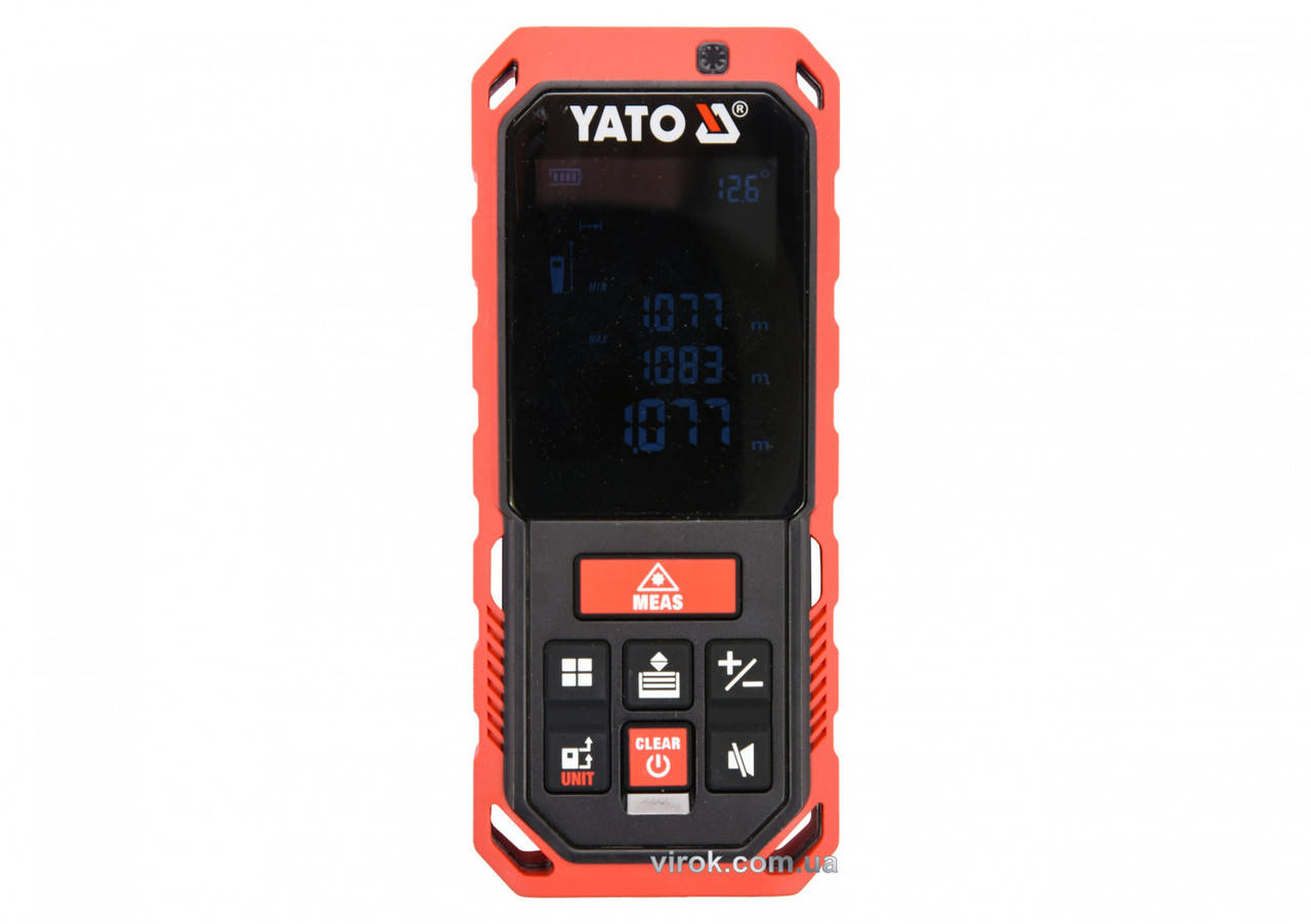 

Дальномер лазерный YATO 0.2-40 м 10 режимов YT-73126