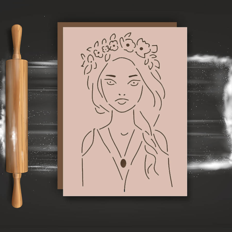 

Трафарет для пряников украинка