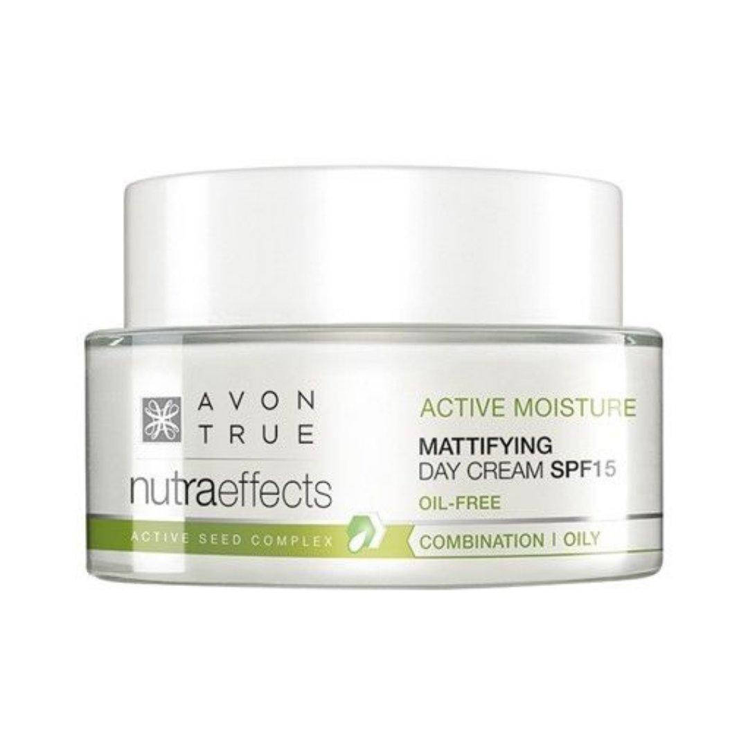 

Матирующий дневной крем для лица SPF 15 "Активное увлажнение" NutraEffects Avon, 50 ml
