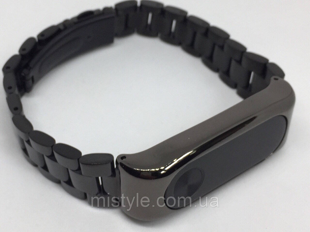 

Металлический ремешок для xiaomi mi band 2 Mijobs black крупное звено