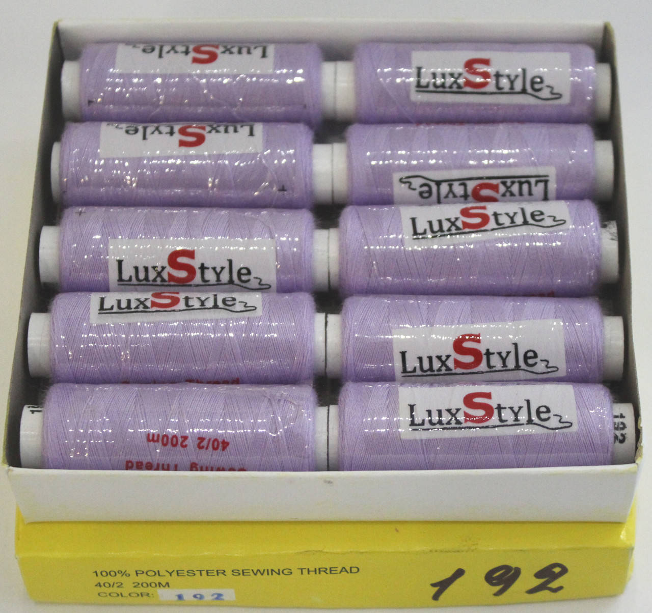 

Нитки швейные LuxStyle 40/2-200м (100% полиэстeр) №192, Разные цвета