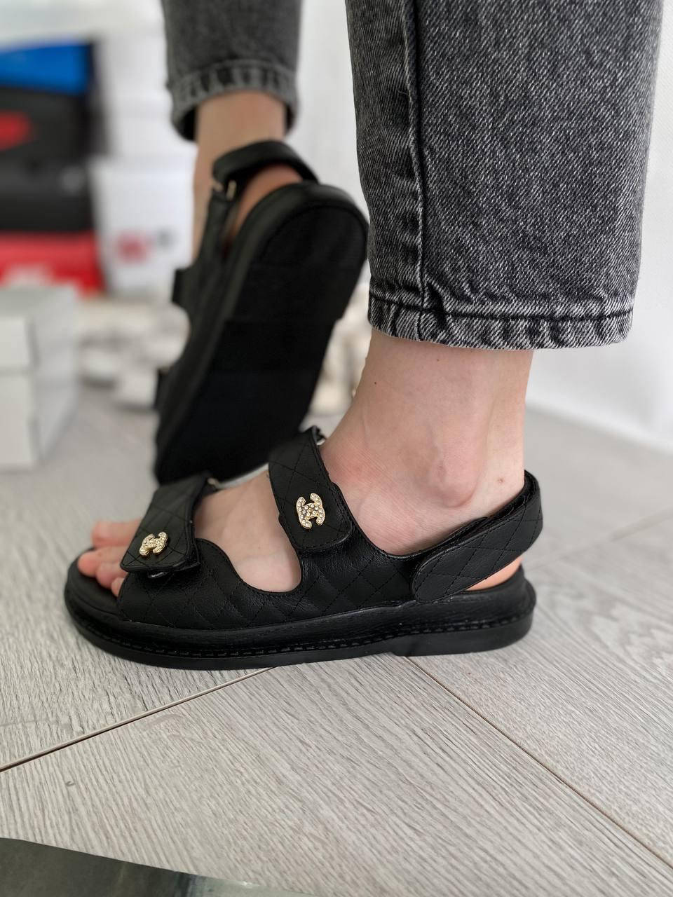 

Сандалі жіночі Chanel Sandals Black / сандалі жіночі шанель 40