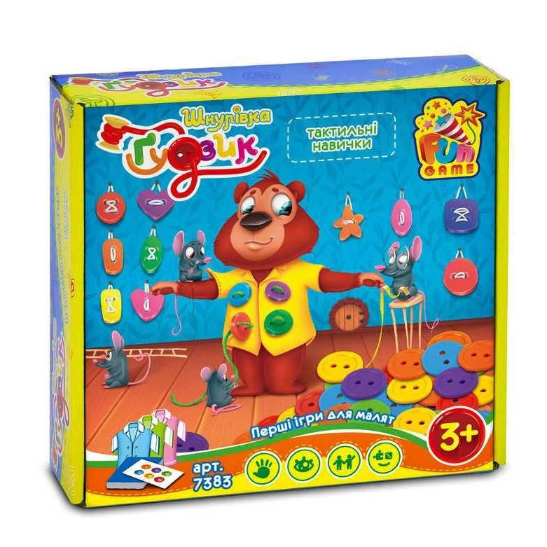 

Игра настольная Шнуровка и пуговица Fun Game (укр) арт.7383