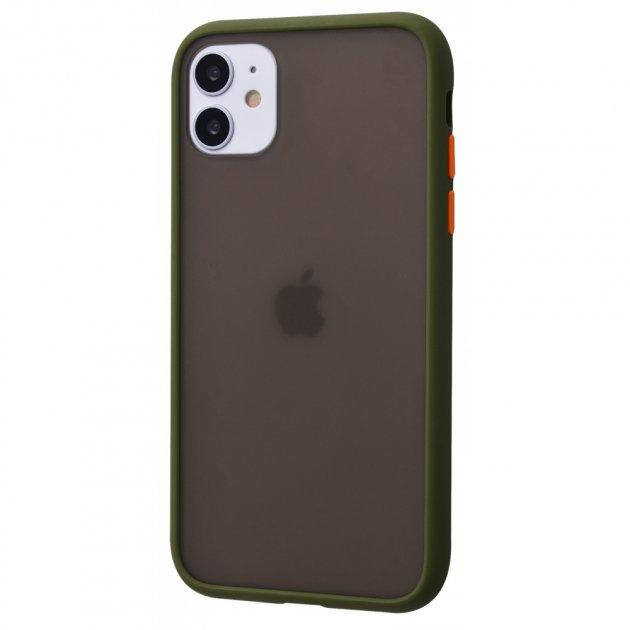

Противоударный матовый чехол для iPhone 11 Хаки