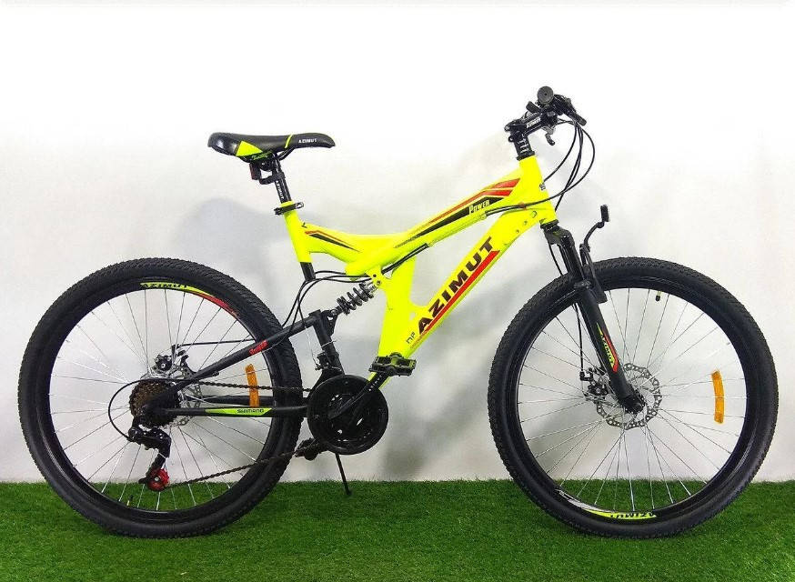 

Горный велосипед 26 дюймов Azimut Power GFRD рама 19,5 " YELLOW, Желтый
