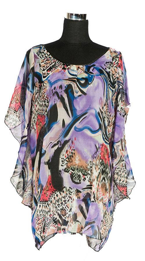 

Блузка шифоновая из вискозы размер 50-56 (A3954)