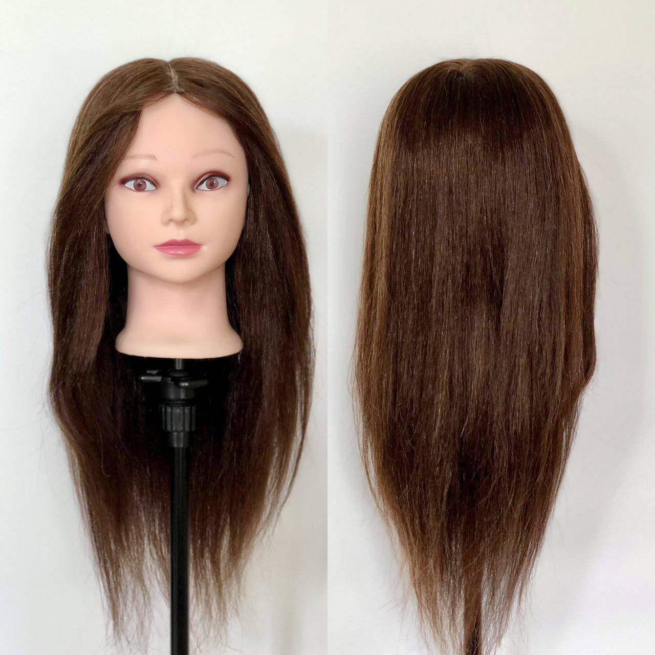 

Манекен голова с натуральными волосами учебная болванка для причесок маникен парикмахерская