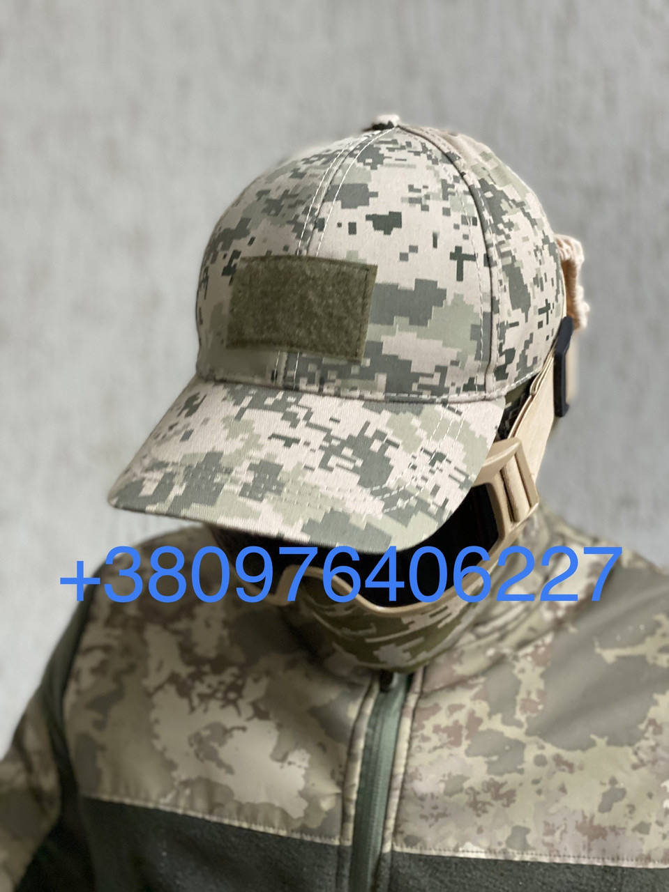 

Кепка Пиксель тактическая с липучкой под шеврон ACU, Хаки