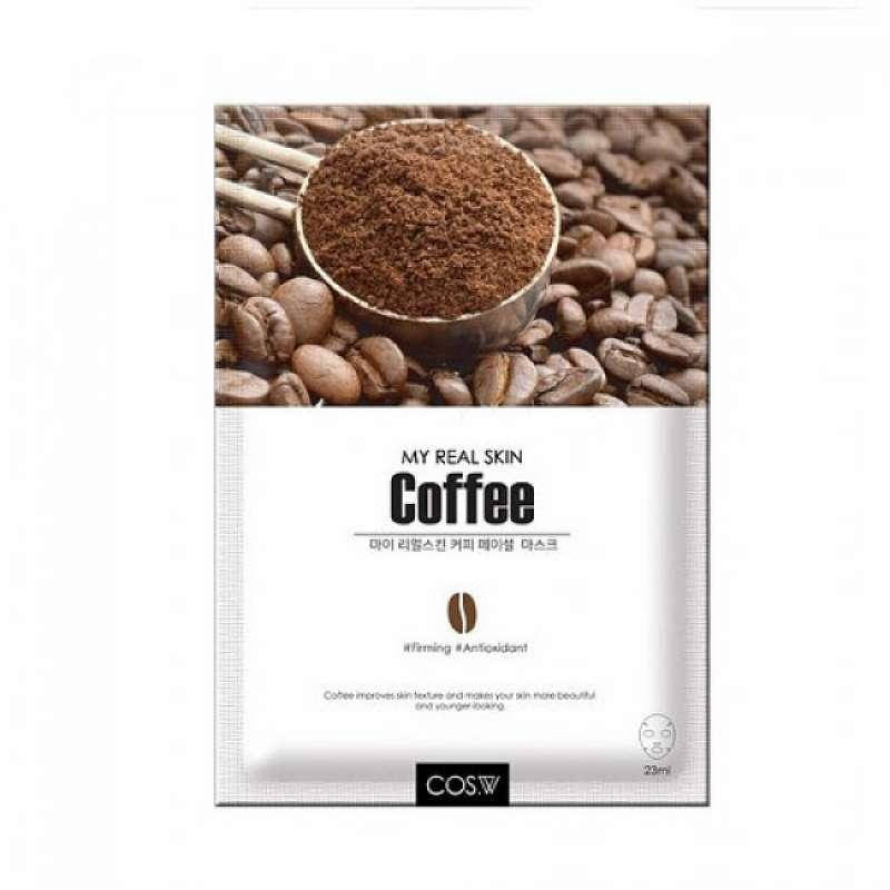 

COS.W Тканевая маска с с экстрактом кофе My Real Skin Coffee Facial Mask