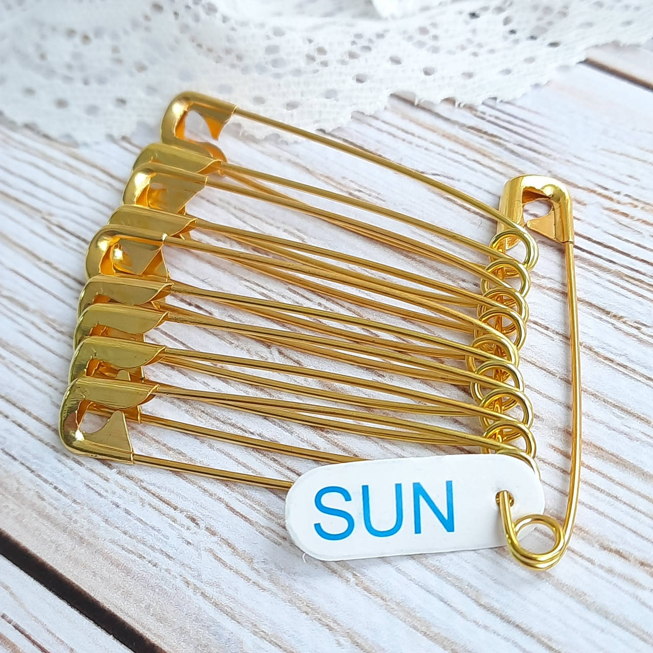 

Шпильки англійські, 5,5 см, золото, SUN