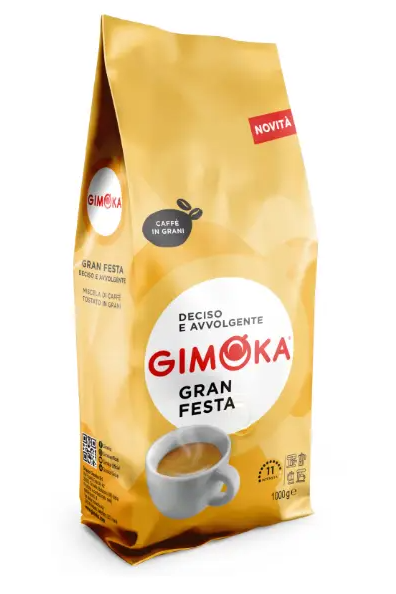 

Gimoka Gran Festa Кофе в зернах 1 кг Италия Джимока для Вендинга Желтая