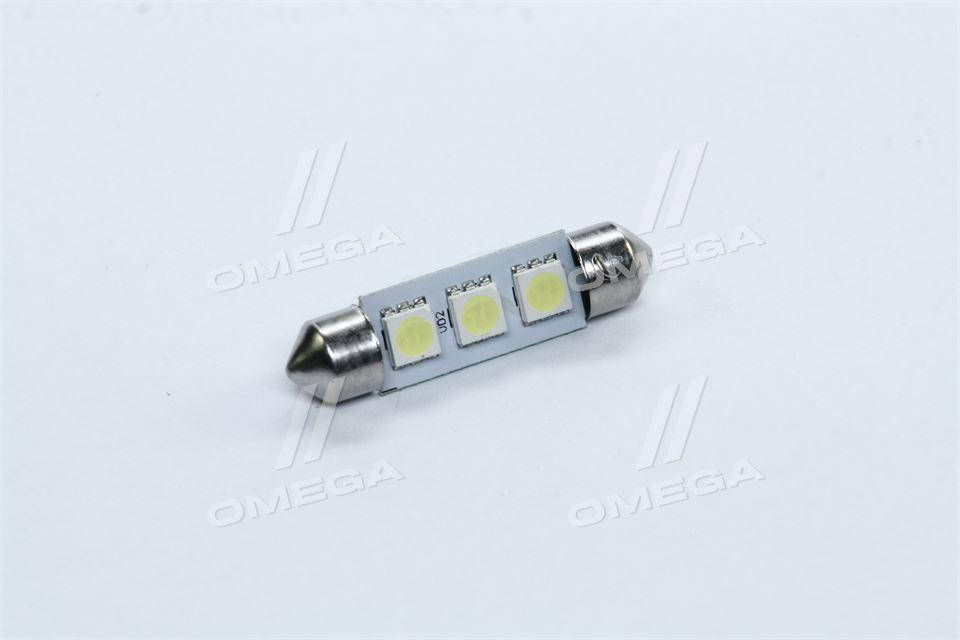 

Лампа LED софитная C5W 24V T11x39-S8.5 (3 SMD size5050) WHITE tmp-13T11-24V