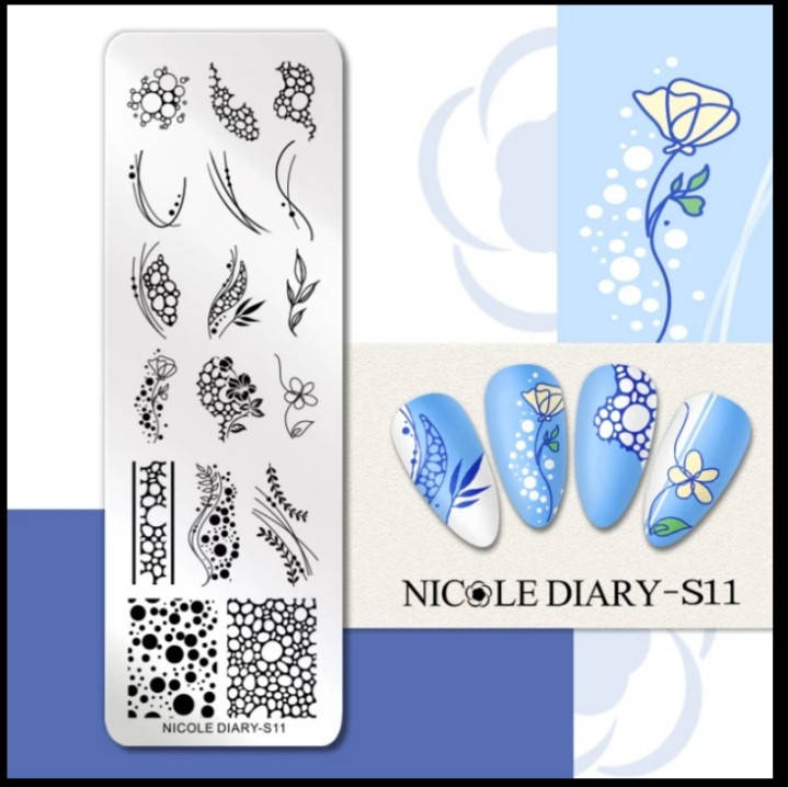 

Пластина для стемпинга Nicole Diary-S11