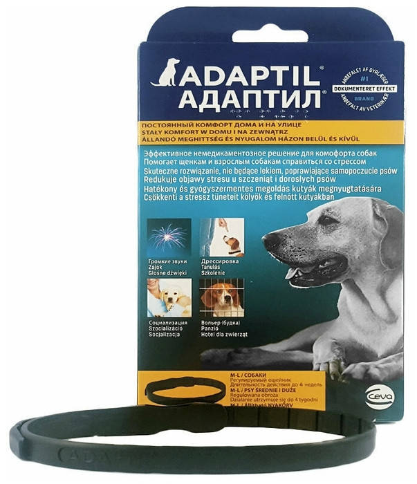 

Ceva Adaptil Collar M-L Адаптил ошейник с феромонами для собак 62,5 см