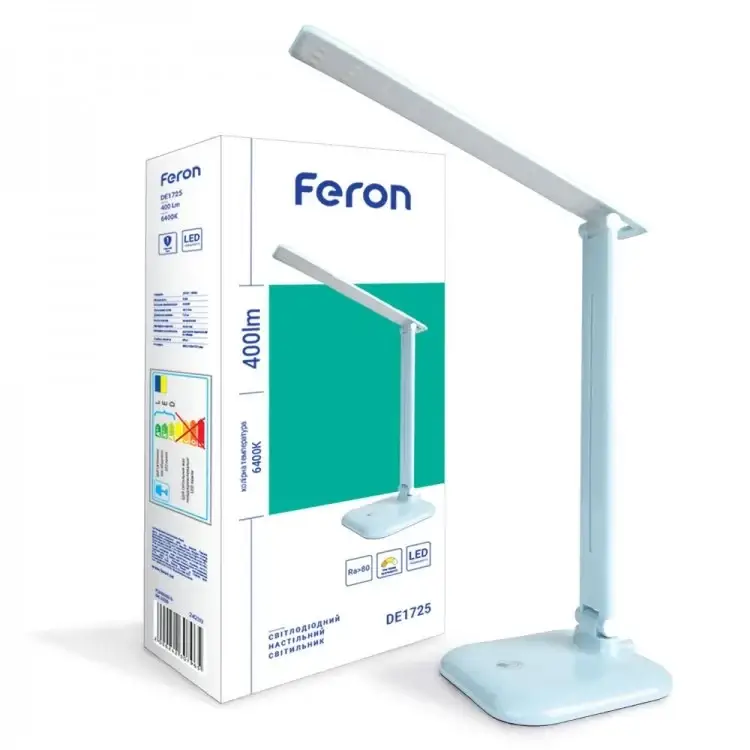 

Настольная Led лампа Настольная лампа для учебы Feron DE 1725 голубой