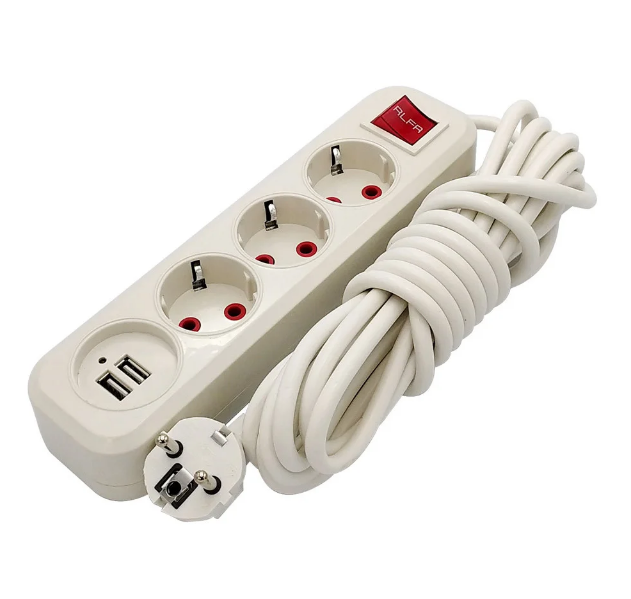 

Удлинитель 3г 3м с/з + 2 USB порта ST 748-1