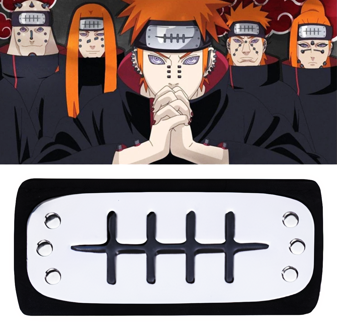 

Повязка Наруто Naruto Акацуки - Пейн (Нагато) из Деревни Скрытой В Дожде, cosplay Naruto