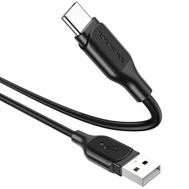 

Кабель для зарядки телефону USB Type-C Android BOROFONE BX42 |1m 3A| Чорний, Черный