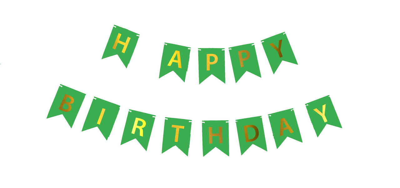 

Гирлянда побуквенная "Happy Birthday" зеленая