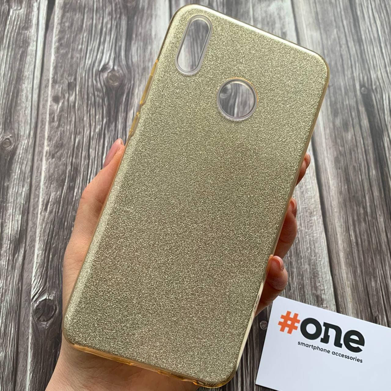 

Чехол для Honor 8x с блестками женский чехол на телефон хонор 8х золотой GLT