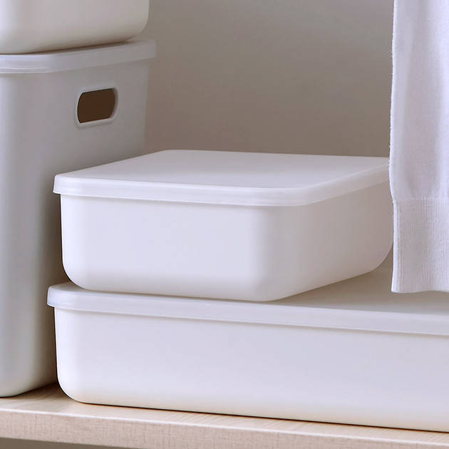 

Ящик для зберігання з кришкою MVM FH-10 WHITE XS пластиковий, білий, Белый