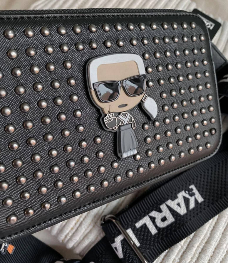 

Сумка женская Karl Lagerfeld черная люксовая модель, Черный