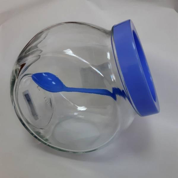 

Банка для сыпучих стеклянная 1,70л Sweet(голубая .кр.)(4шт/уп) EVERGLASS, Голубой