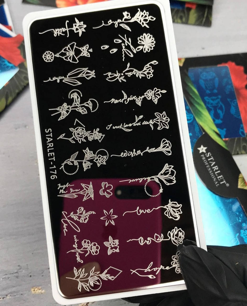 

Пластина 176 для стемпинга Starlet Professional (12х6см), Серебристый