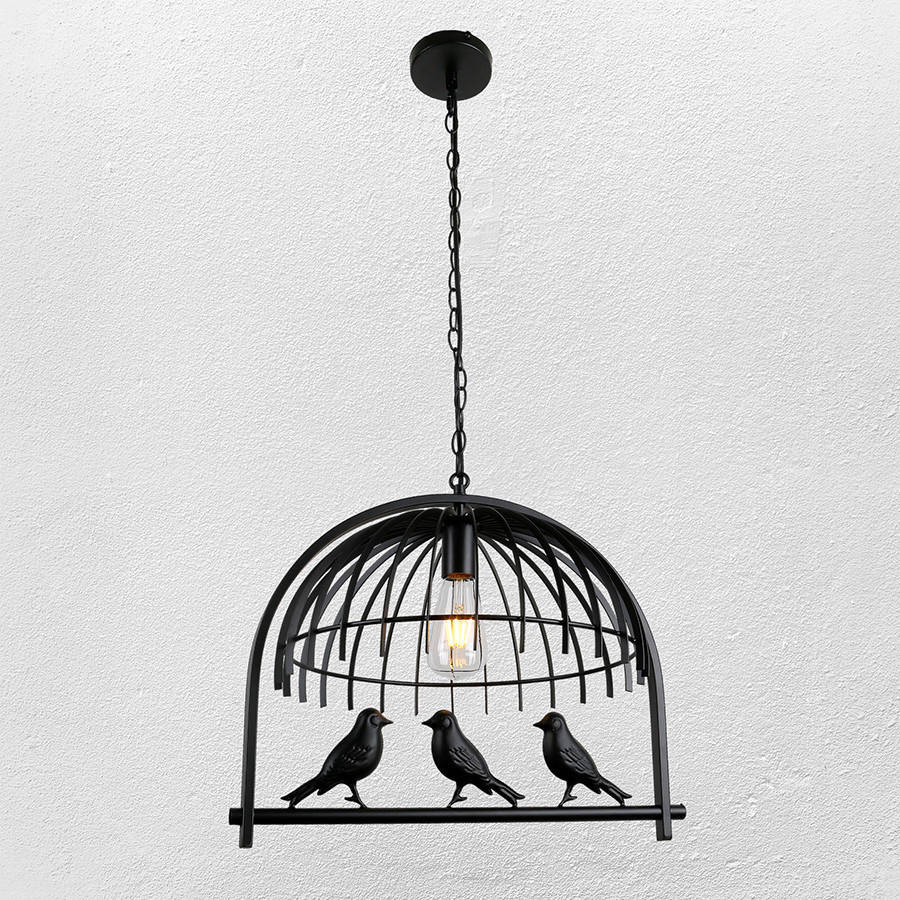

Люстра в стиле лофт Птички 910-031-1 BK, Черный