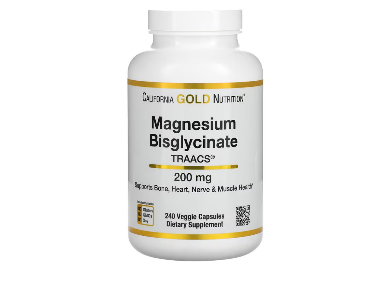 

California Gold Nutrition, бисглицинат магния, 240 вегетарианских капсул