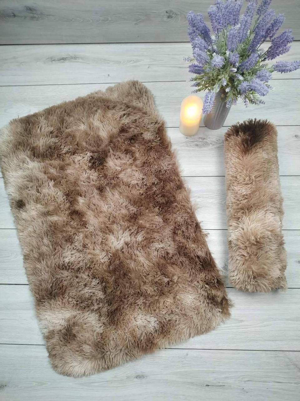 

Коврик 2-ка Zeria HOME"норка" (60х100см, 50х60см) цвет- коричневый
