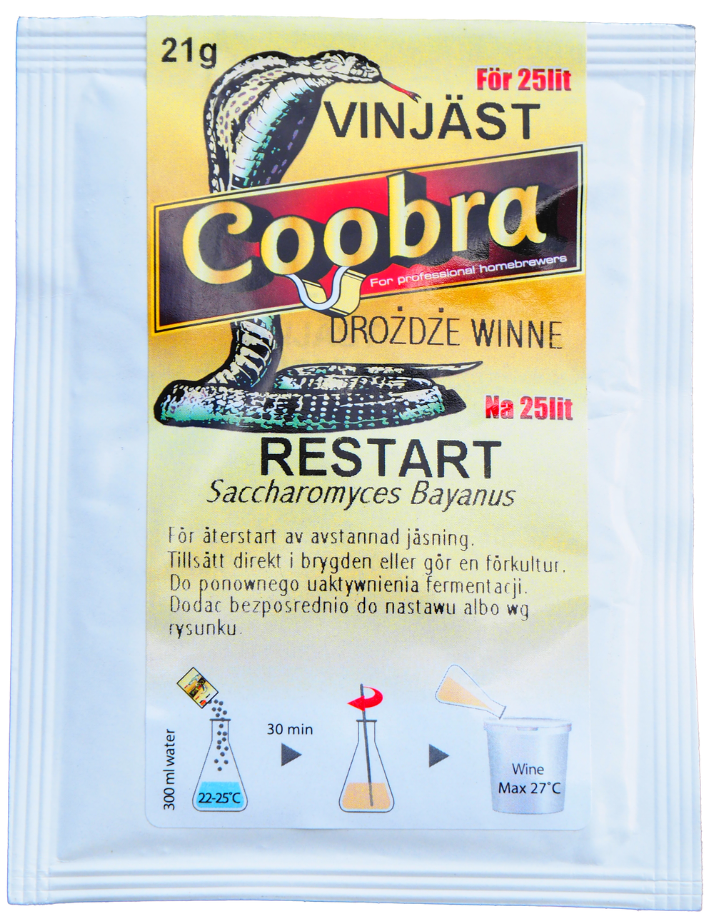 

Cухие дрожжи Coobra Restart 21 г