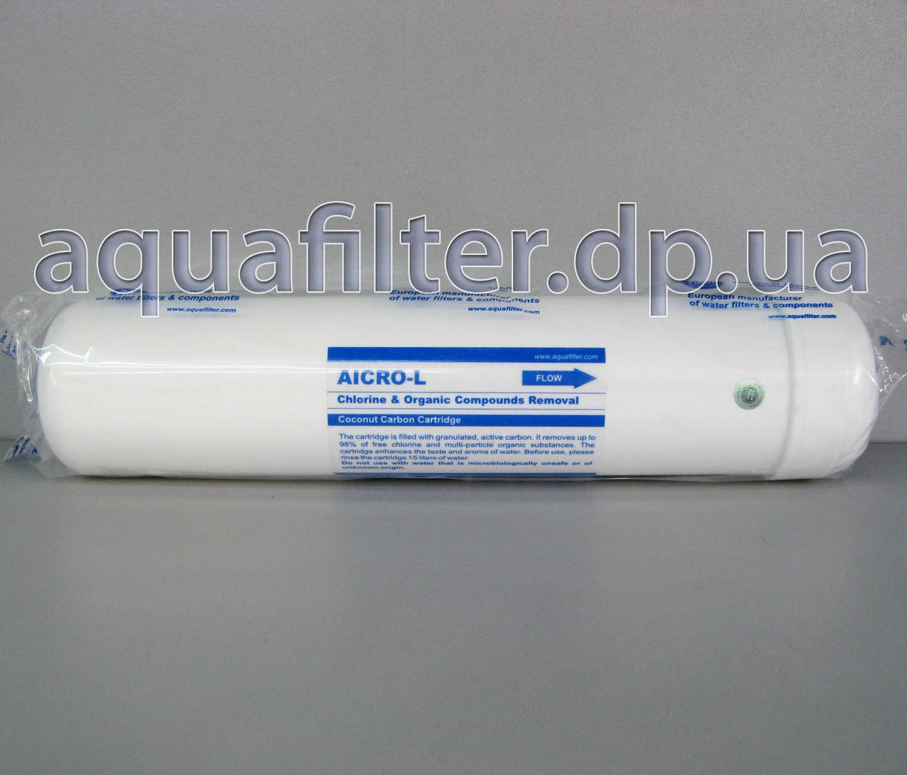 

Угольный постфильтр для воды Aquafilter AICRO-L-AQ (с резьбой под фитинги)