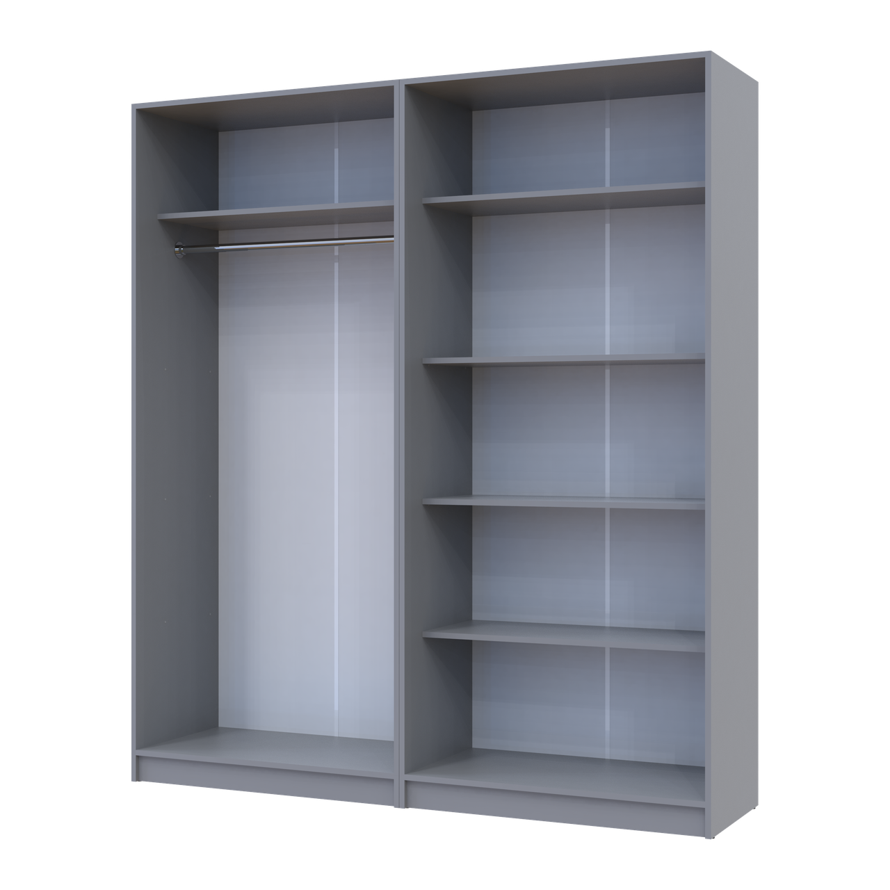 Комплект Doros Промо з полицями Сірий 2+2 ДСП 180х48х204 (80737771) 4