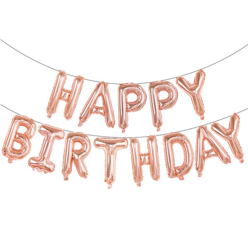 

Фольгированная надпись "HAPPY BIRTHDAY розовое золото", 40см
