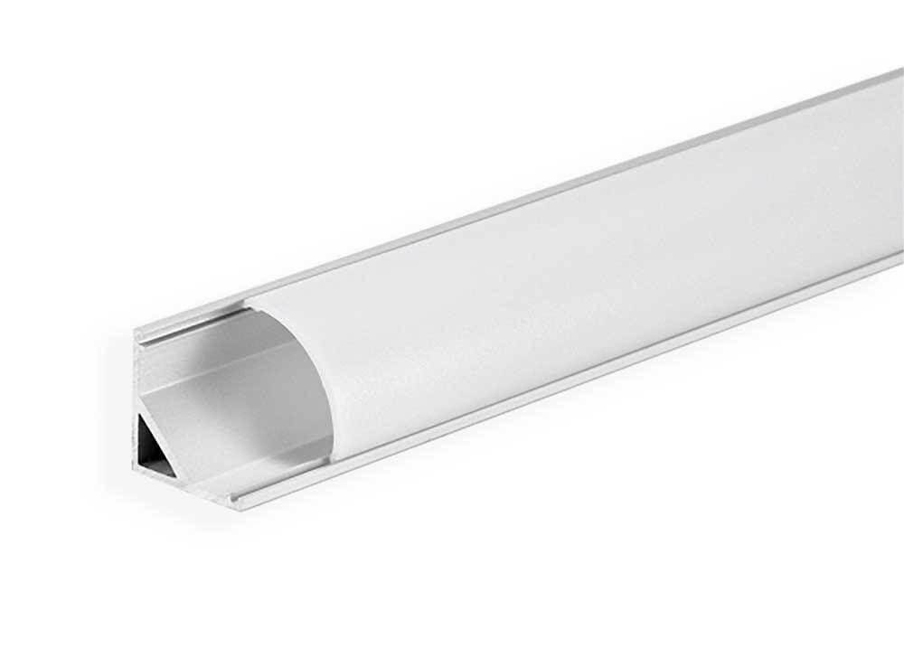 

КОМПЛЕКТ!!! (профиль LED угловой ЛПУ-16А + рассеиватель матовый LM-R16), анодированный (палка 2 метра)