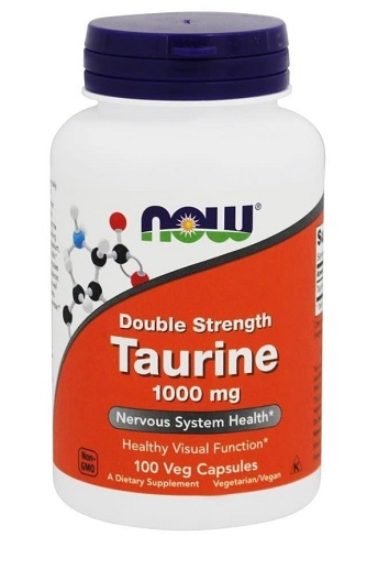 

Таурин, Taurine, Now Foods, 1000 мг, 100 капсул